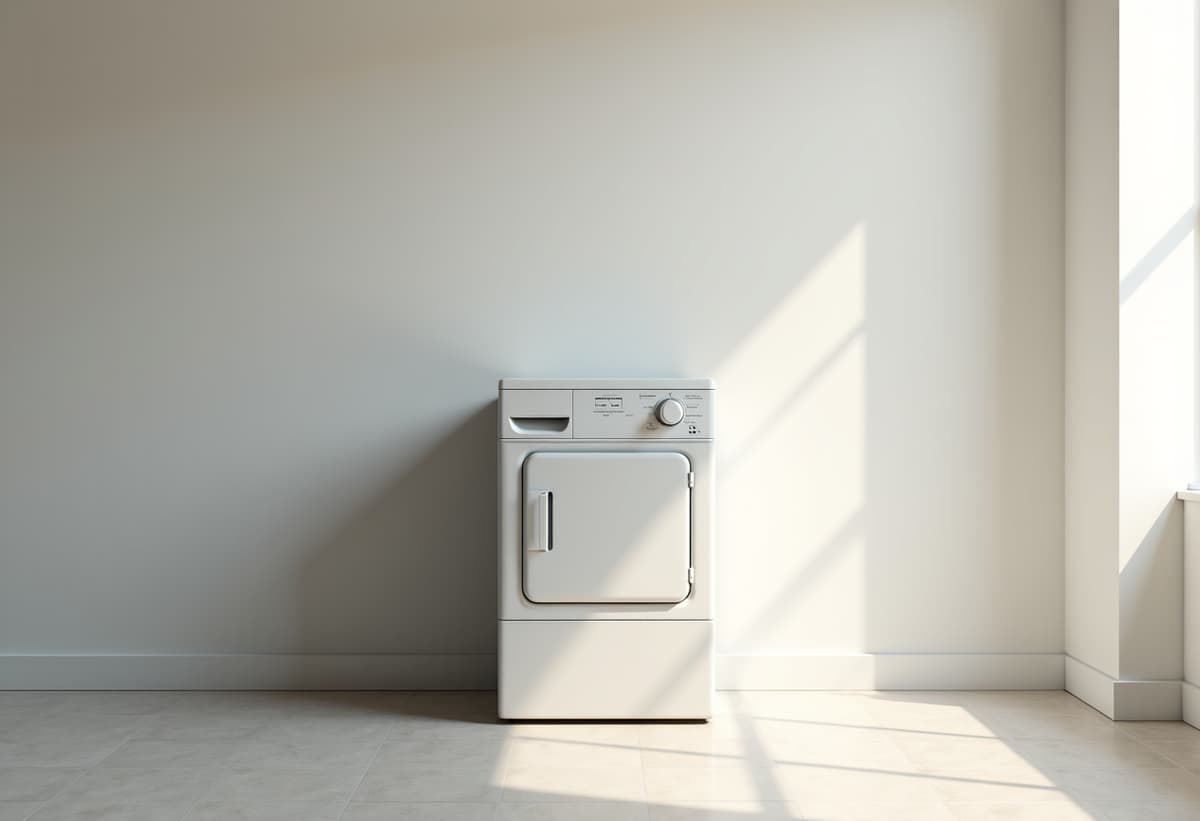 drying machine running smoothly in laundry room