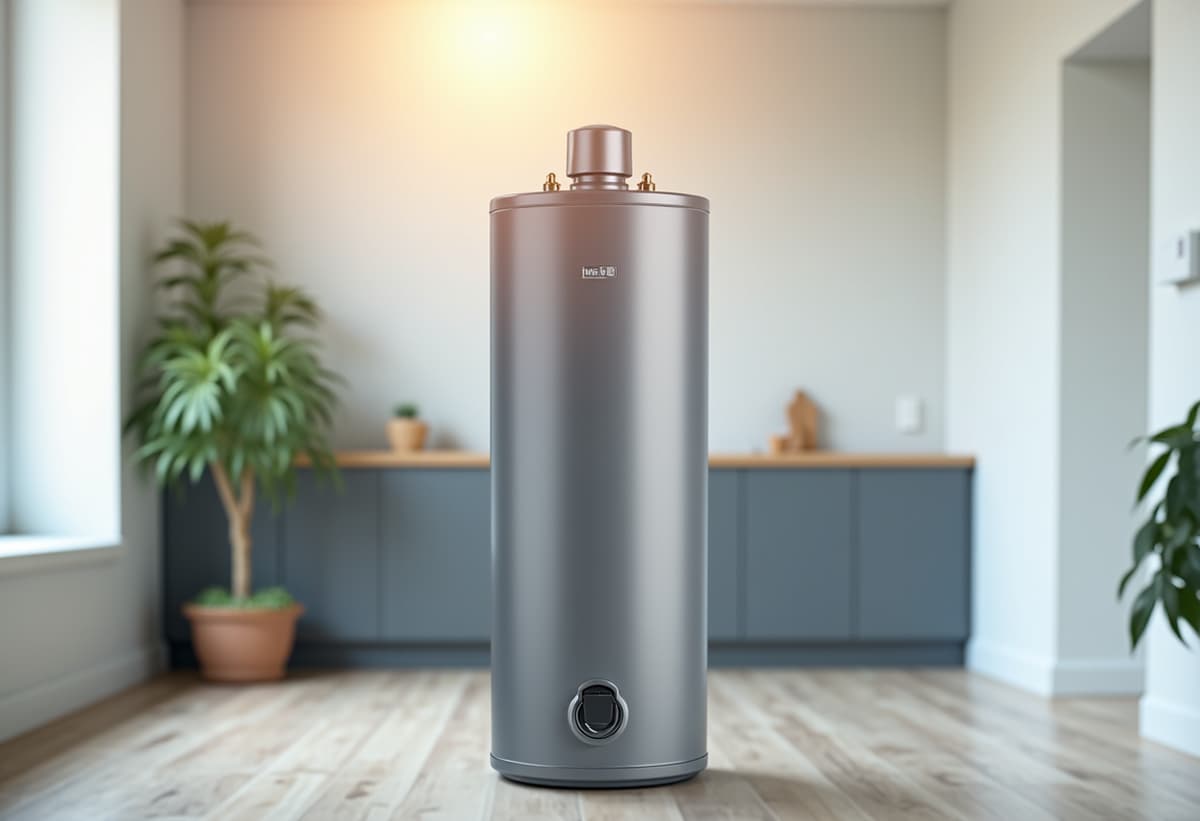 technician working on water heater