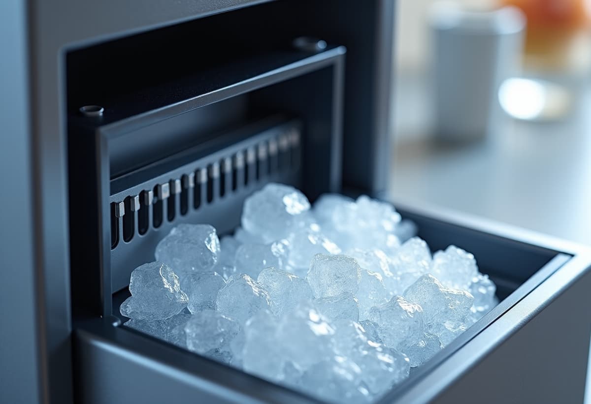 technician repairing ice machine