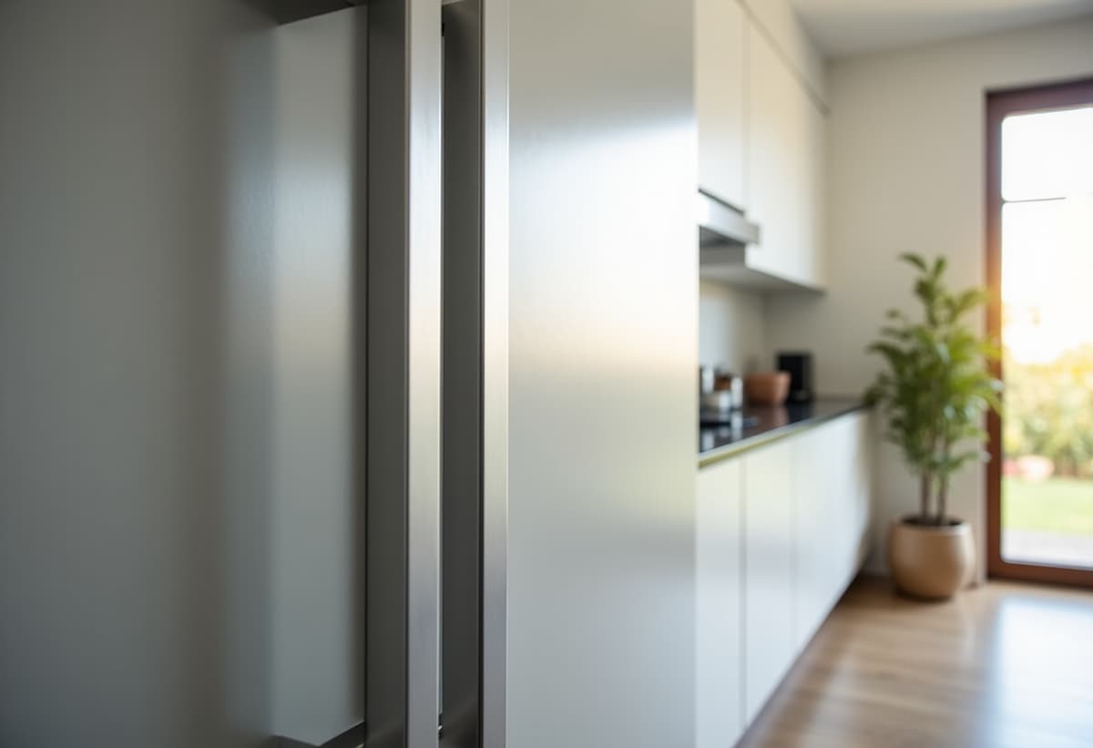 technician working on refrigerator