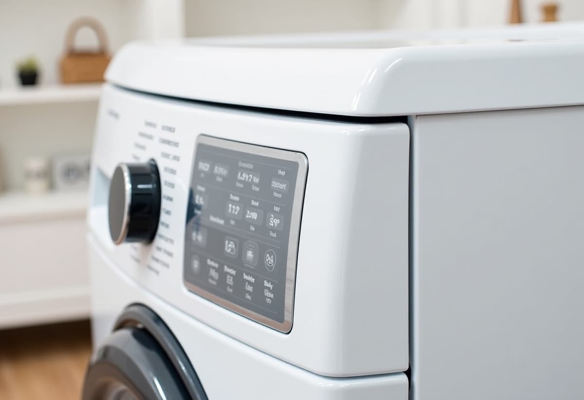 technician working on a washer