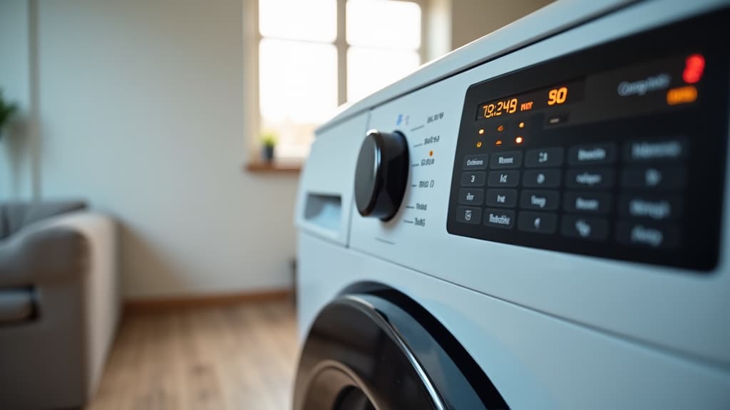 technician repairing a washing machine in a West Sacramento home