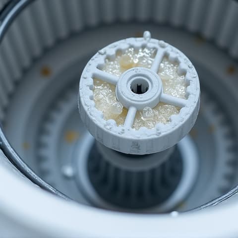 Repairing a broken agitator in a top-loading washer at a Citrus Heights home. Our team efficiently replaces faulty parts for smooth operation.