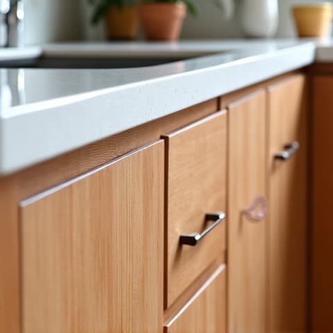 After image showing a fully restored kitchen area, where previous water damage under cabinetry in Sacramento has been effectively addressed. The space is dry, clean, and secure, reflecting a complete and lasting repair.