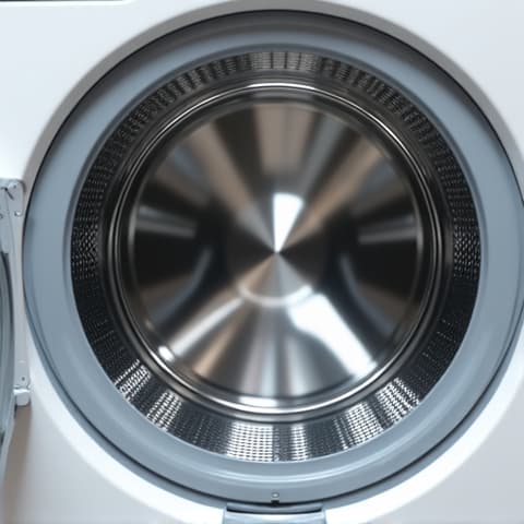 Damaged Washer Component Repair. A close-up view of a technician’s hands replacing a worn-out component inside a washing machine, highlighting the precision and skill involved in complex repairs.