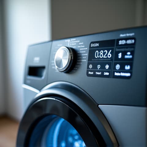 Diagnosing Washer Malfunction West Sacramento. A technician examining the control panel of a front-loading washer, performing diagnostics to identify a malfunction, representative of problem-solving expertise in West Sacramento.