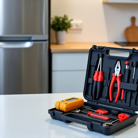 Close-up of a technician cleaning a KitchenAid dishwasher filter, addressing common hard water issues in Elk Grove.
