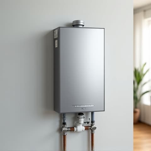 Emergency water heater repair in progress in a home located in Natomas, California, with tools and components visible