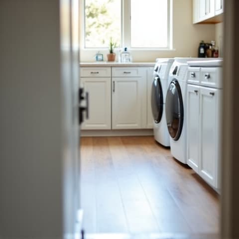 Folsom appliance specialist standing with a tool kit next to a repaired dryer, symbolizing readiness and expertise in the field.