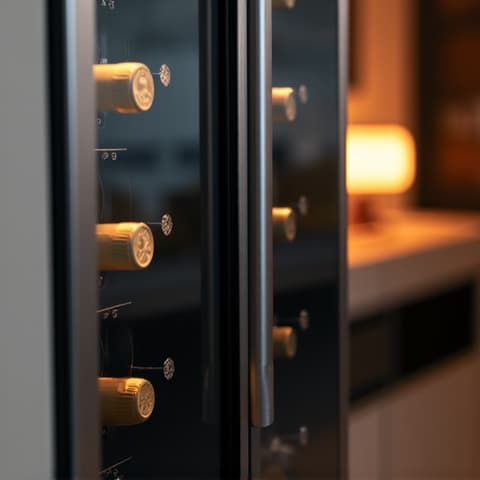 Repair of a Gaggenau wine cooler in an Elk Grove home, demonstrating expertise in specialized refrigeration for high-end wine preservation.