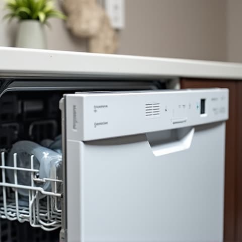 GE Profile Dishwasher Door Latch Repair in Herald, Rancho Cordova. Technician adjusting the door latch of a GE Profile dishwasher.