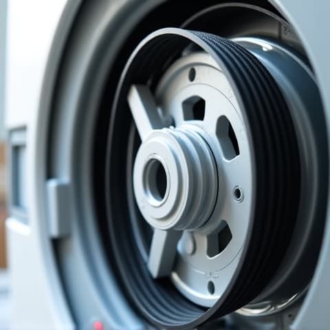 GE Washer Agitator Repair in Natomas. Technician repairing the agitator of a GE top-load washing machine, focusing on effective clothes cleaning in a Natomas residence.