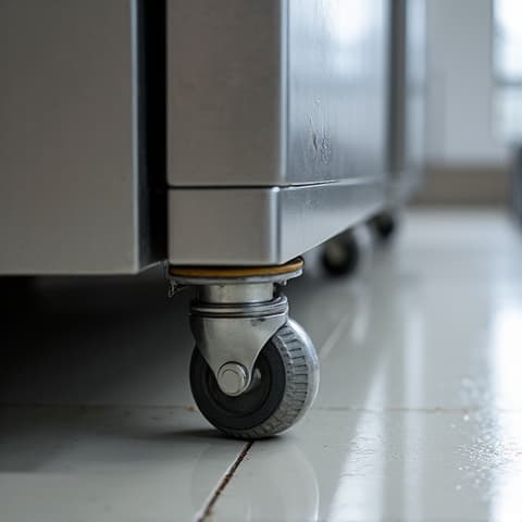 Before image revealing hidden water damage under a kitchen cabinet in a Sacramento residence, indicative of a long-term appliance leak. This photo emphasizes the importance of early detection and repair to prevent extensive damage.