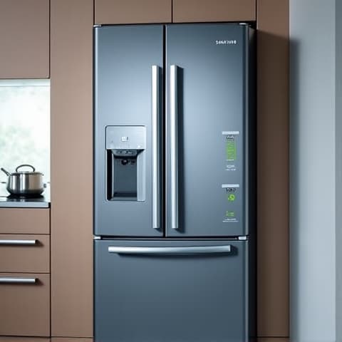 LG InstaView Door-in-Door refrigerator repair in a contemporary Folsom home. Technician examining the unique transparent door, focusing on LG InstaView Door-in-Door refrigerator repair in Folsom.