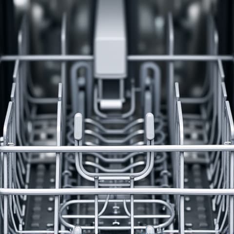 Miele Dishwasher Maintenance Sacramento. The gleaming interior of a Miele dishwasher after a thorough repair and cleaning service in a Sacramento home, highlighting its sophisticated control panel.