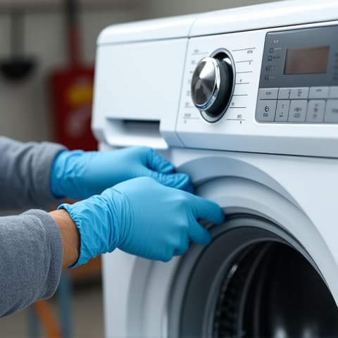 Miele laundry system repair Sacramento, expert troubleshooting electrical connections with precision and safety.