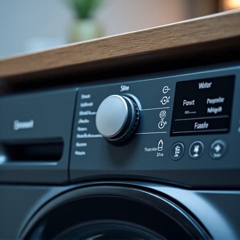 Professional washer calibration in Rancho Cordova. A technician performs calibration on a newly repaired or installed washing machine, ensuring optimal performance and balance. This task is crucial for extending appliance lifespan.