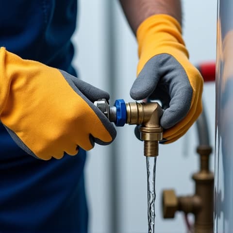 Professional water heater drainage and sediment flush in a Natomas home to improve efficiency and longevity