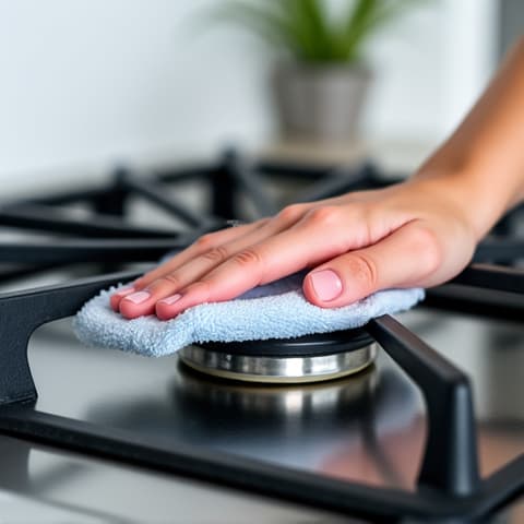 Stove Surface Burner Cleaning in West Sacramento. Professional cleaning of a stove