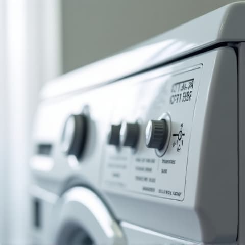 Technician diagnosing a gas dryer issue in a Folsom residence, highlighting safety checks and professional assessment.