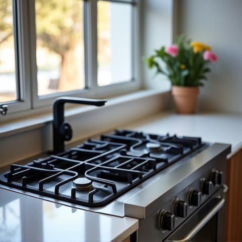 Viking cooktop service in Arden Arcade luxury kitchen