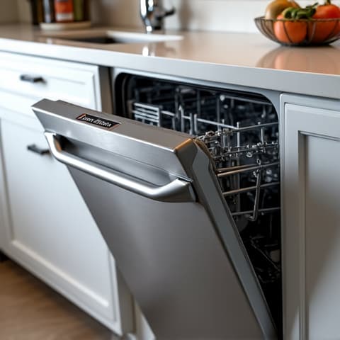 Viking dishwasher installation by appliance repair experts in Sacramento. Seamless integration for high-end kitchen design.