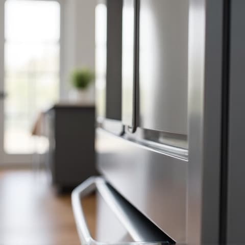 Viking Freezer Seal Replacement Folsom. A close-up shot of a new seal being installed on a Viking freezer door in Folsom, ensuring optimal cooling.