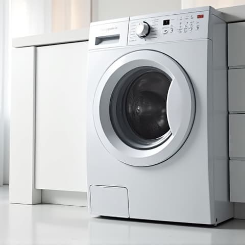 Washer Repair West Sacramento 95691 Bridgeway Island Laundry Room. Detailed view of a washer repair in a clean, modern West Sacramento laundry room, featuring a white high-efficiency washing machine with tools laid out by a technician, demonstrating professional on-site service in the 95691 area near Bridgeway Island.