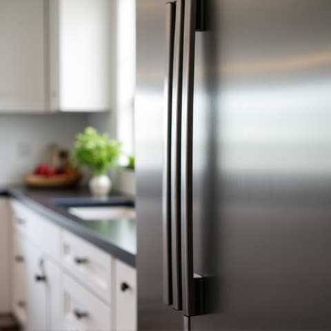 Whirlpool Bottom-Mount Freezer Defrost System Repair in Fair Oaks. Technician fixing the defrost system of a Whirlpool bottom-mount freezer, preventing ice buildup.