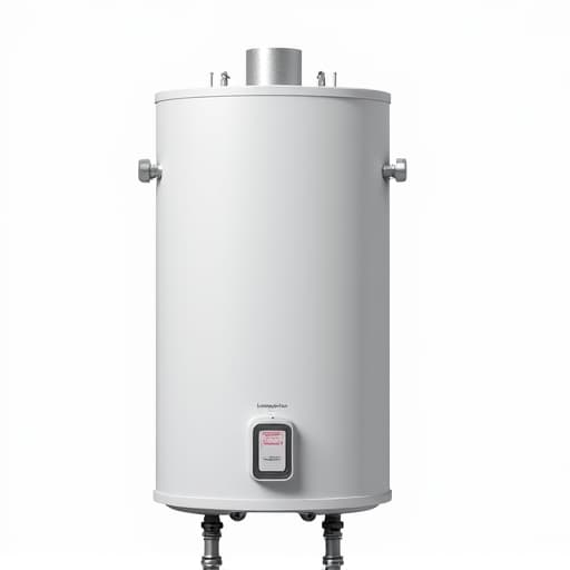 Plumber repairing a gas water heater in a Carmichael home