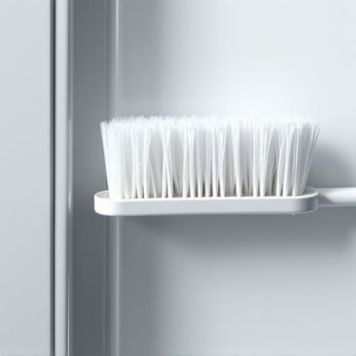 Close-up of a technician cleaning Sub-Zero refrigerator condenser coils in Sacramento