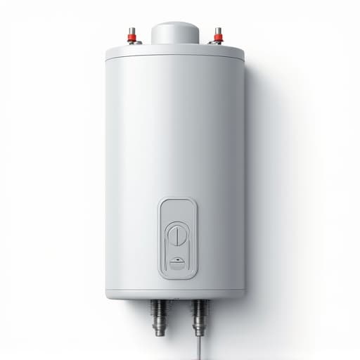 technician repairing a water heater in an urgent situation