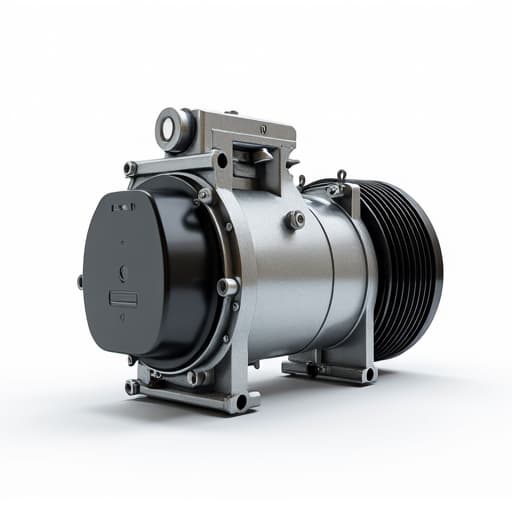 Refrigerator compressor being repaired by a technician