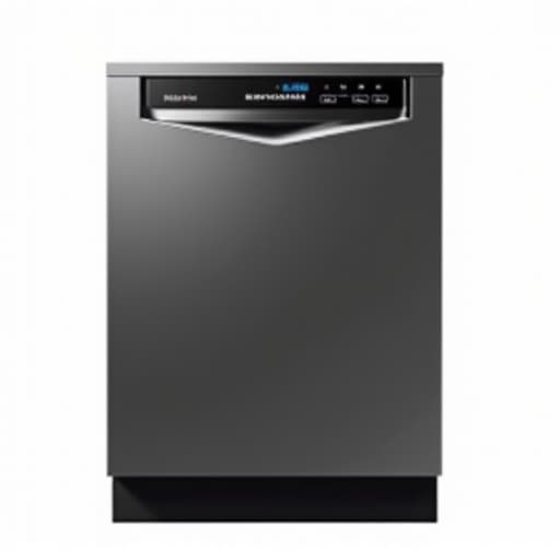 Roseville dishwasher repair technician inspecting a KitchenAid dishwasher in a modern kitchen