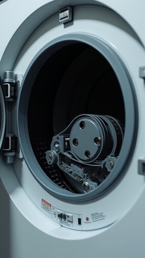 homeowner inspecting a squeaky dryer