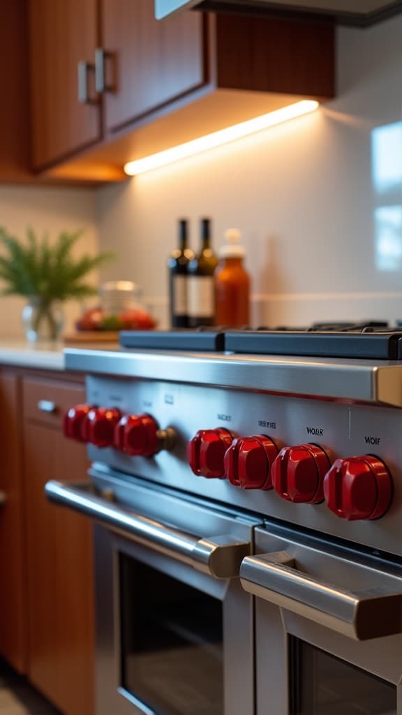 Wolf range repair specialist examining a luxury kitchen appliance for repair in Sacramento